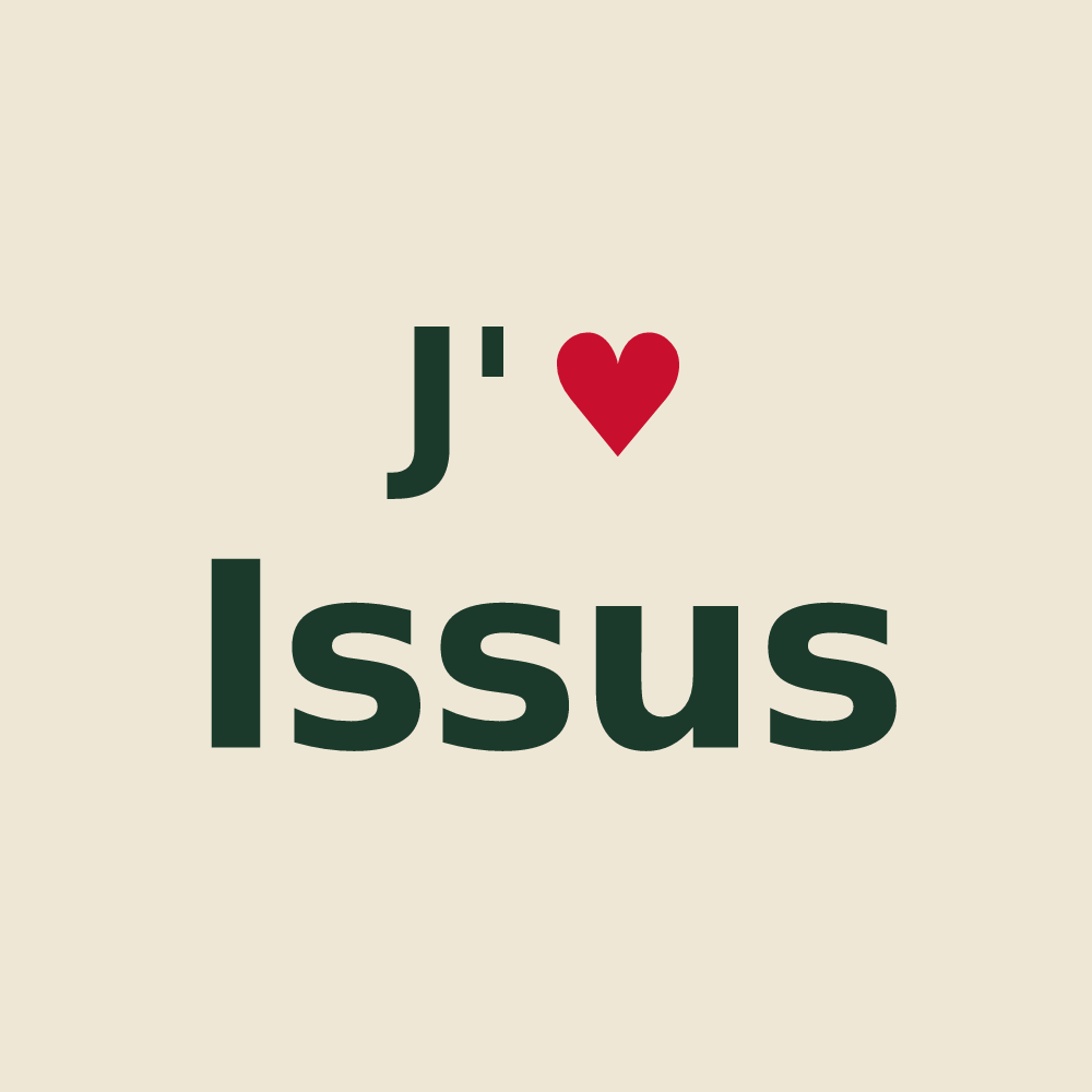 Tote bag personnalisé Issus — design J'aime Issus