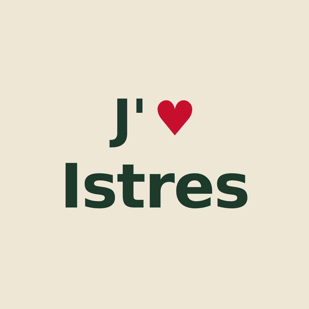Tote bag personnalisé Istres — design J'aime Istres
