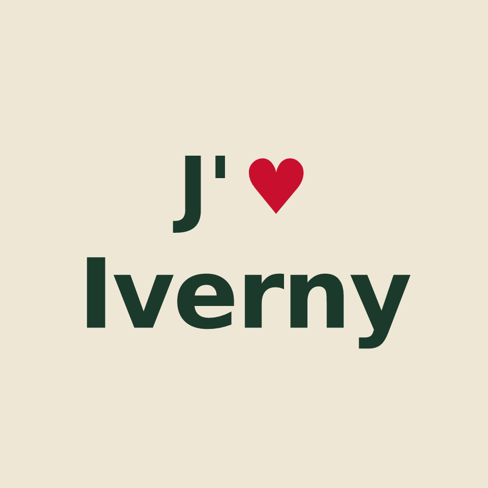 Tote bag personnalisé Iverny — design J'aime Iverny