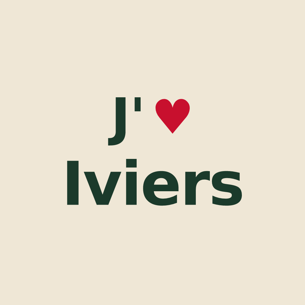 Tote bag personnalisé Iviers — design J'aime Iviers