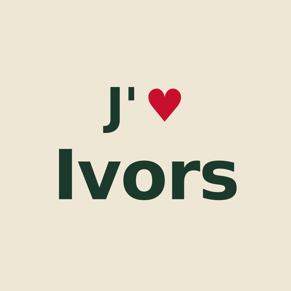 Tote bag personnalisé Ivors — design J'aime Ivors