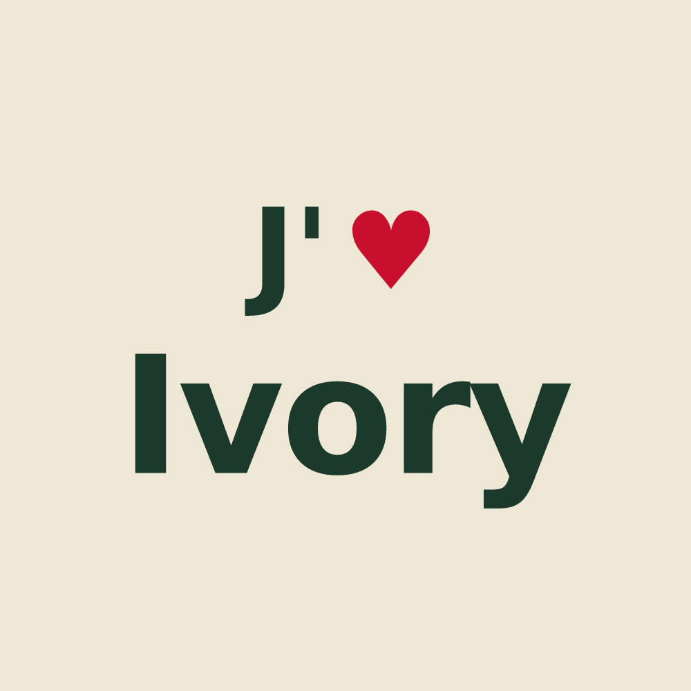 Tote bag personnalisé Ivory — design J'aime Ivory