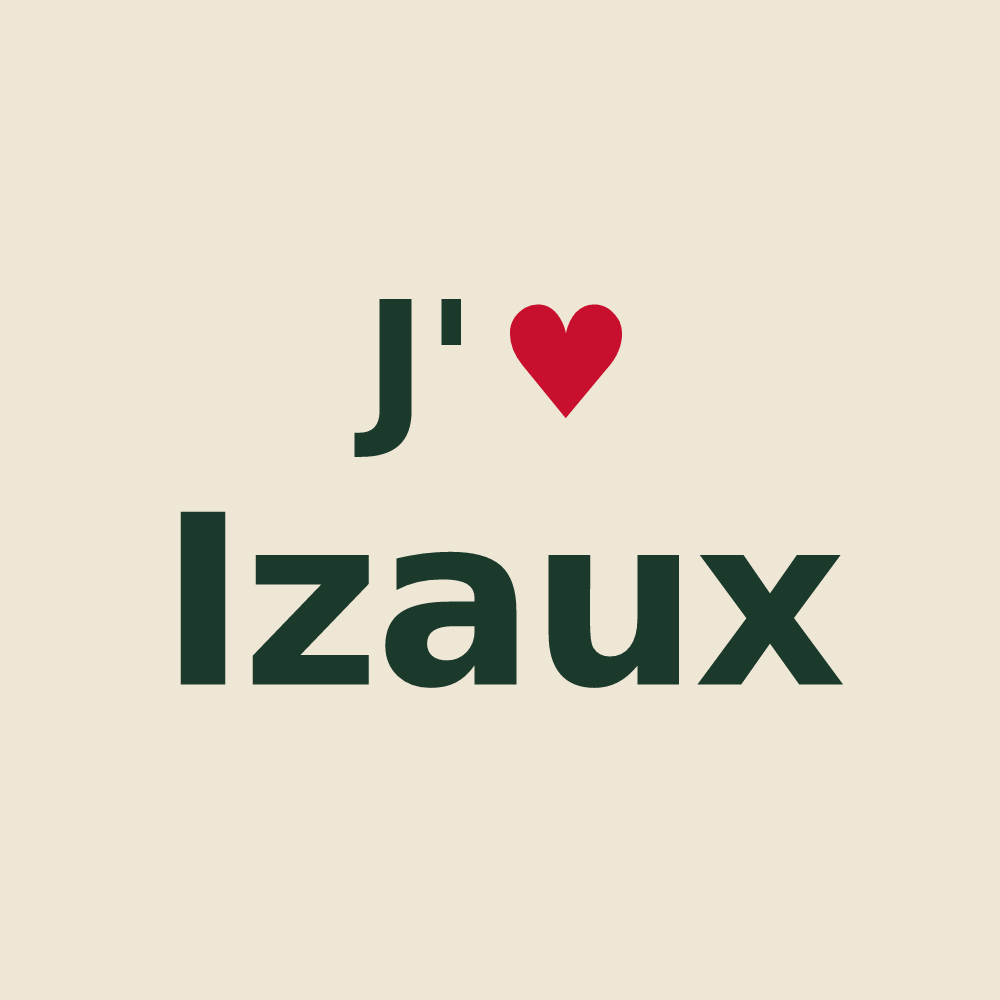 Tote bag personnalisé Izaux — design J'aime Izaux