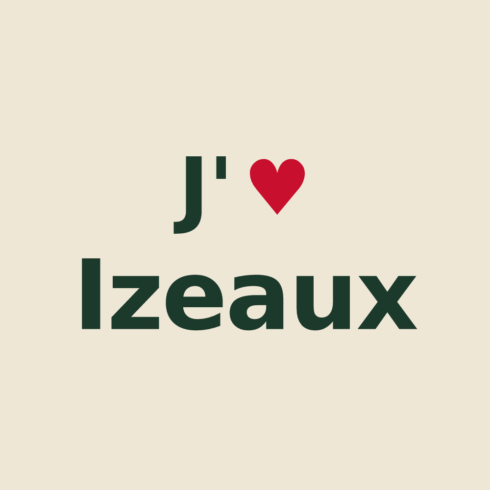 Tote bag personnalisé Izeaux — design J'aime Izeaux