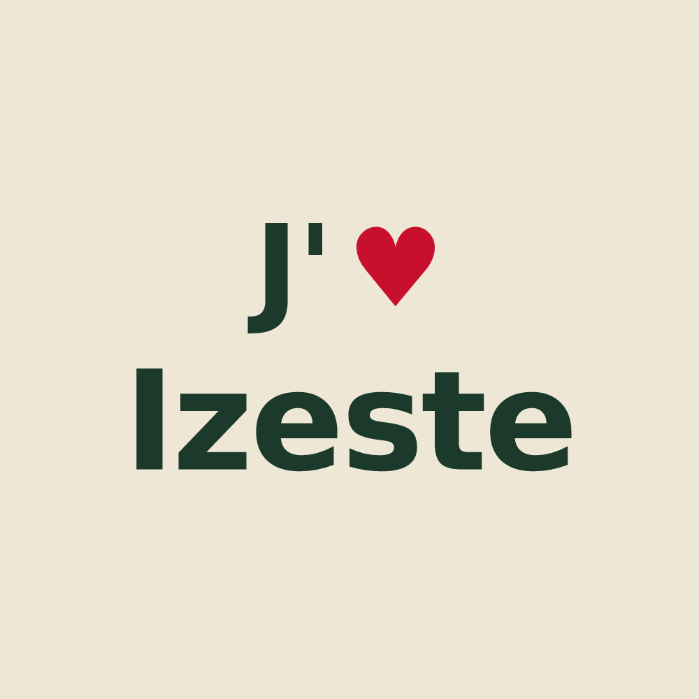 Tote bag personnalisé Izeste — design J'aime Izeste