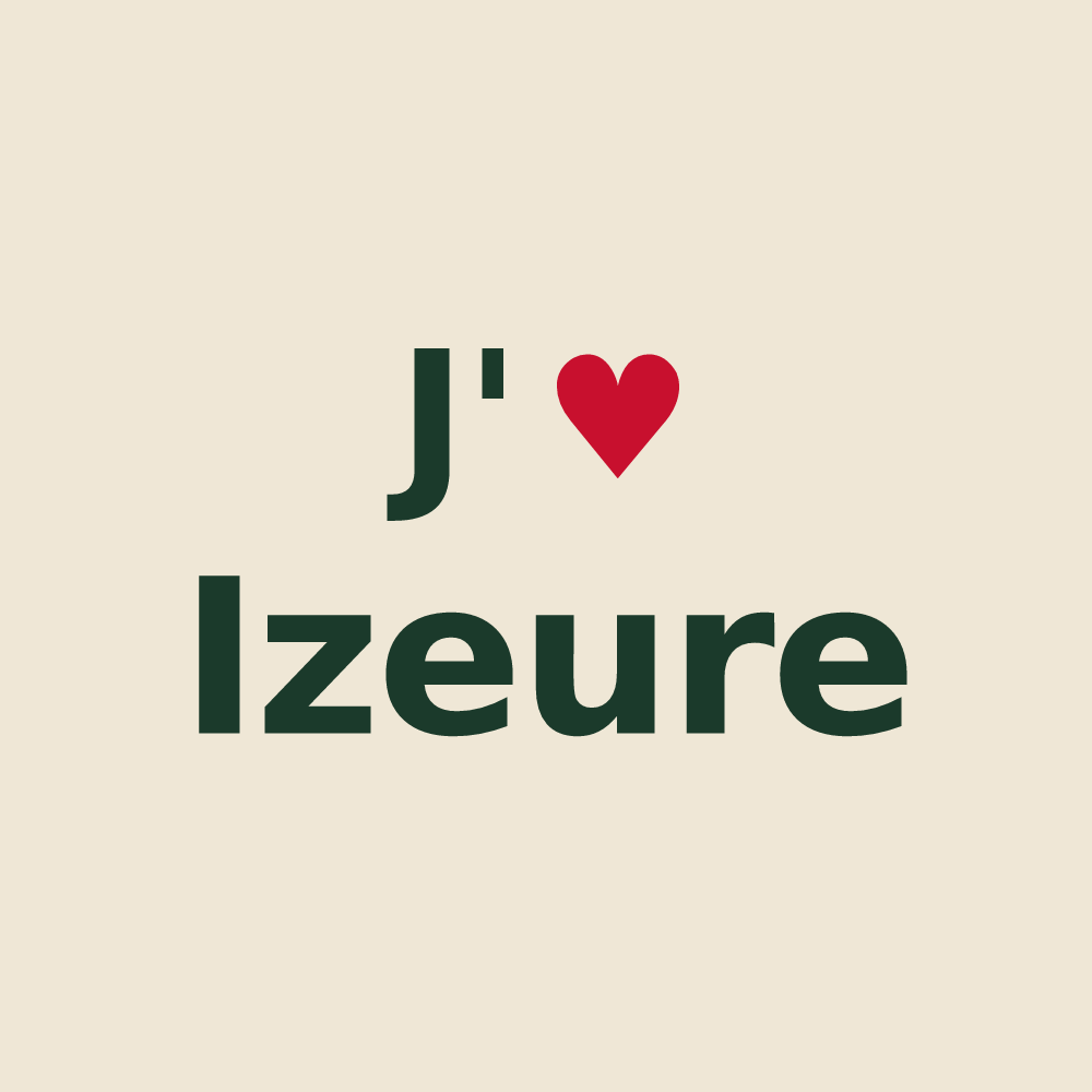 Tote bag personnalisé Izeure — design J'aime Izeure