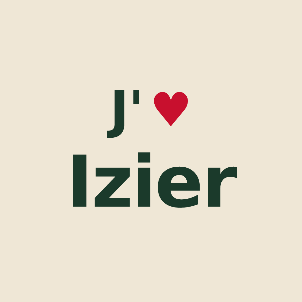Tote bag personnalisé Izier — design J'aime Izier