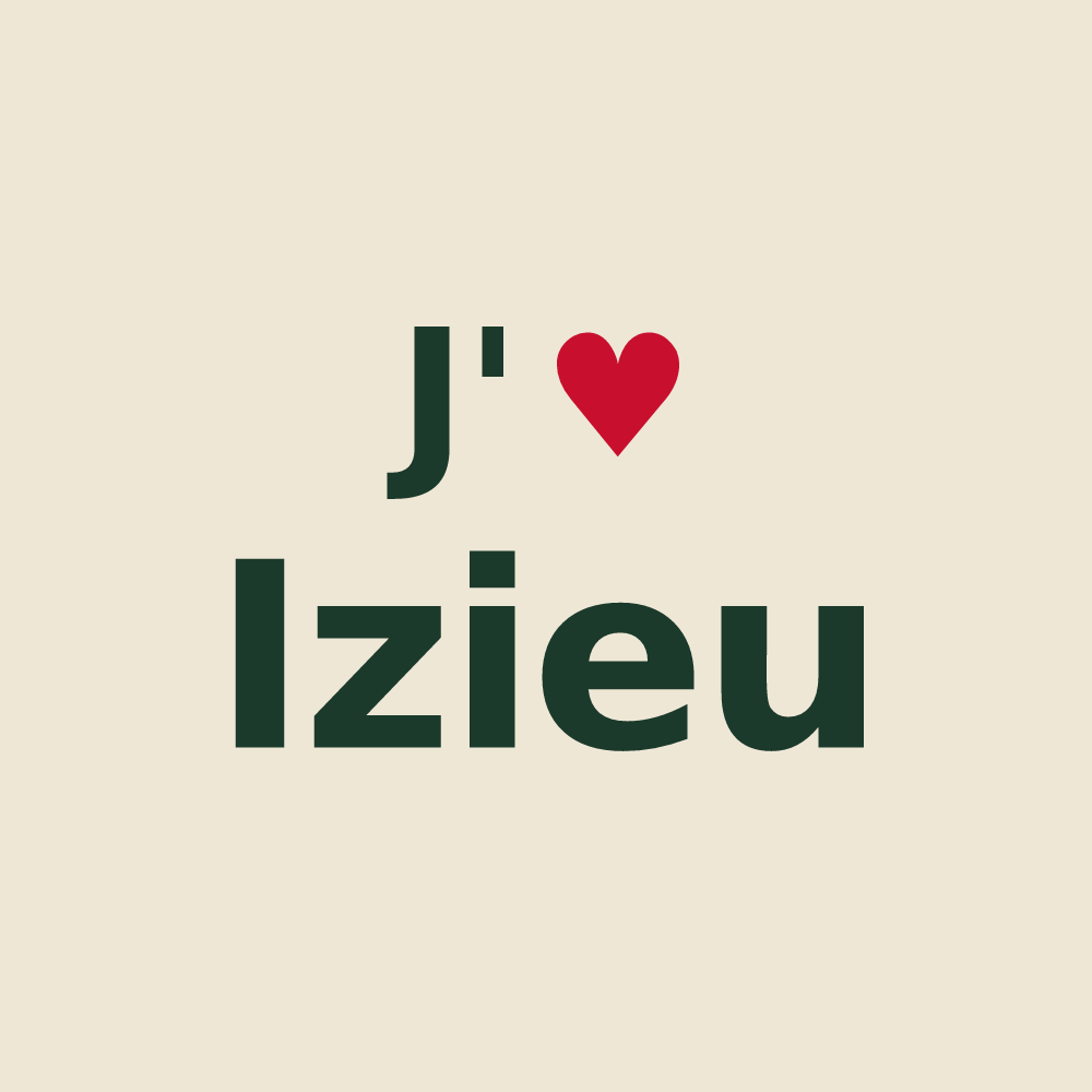 Tote bag personnalisé Izieu — design J'aime Izieu