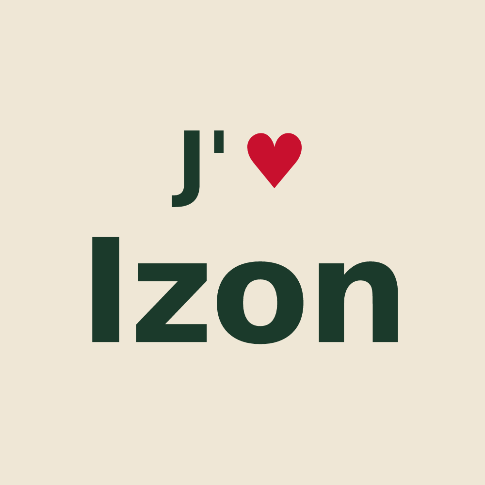 Tote bag personnalisé Izon — design J'aime Izon