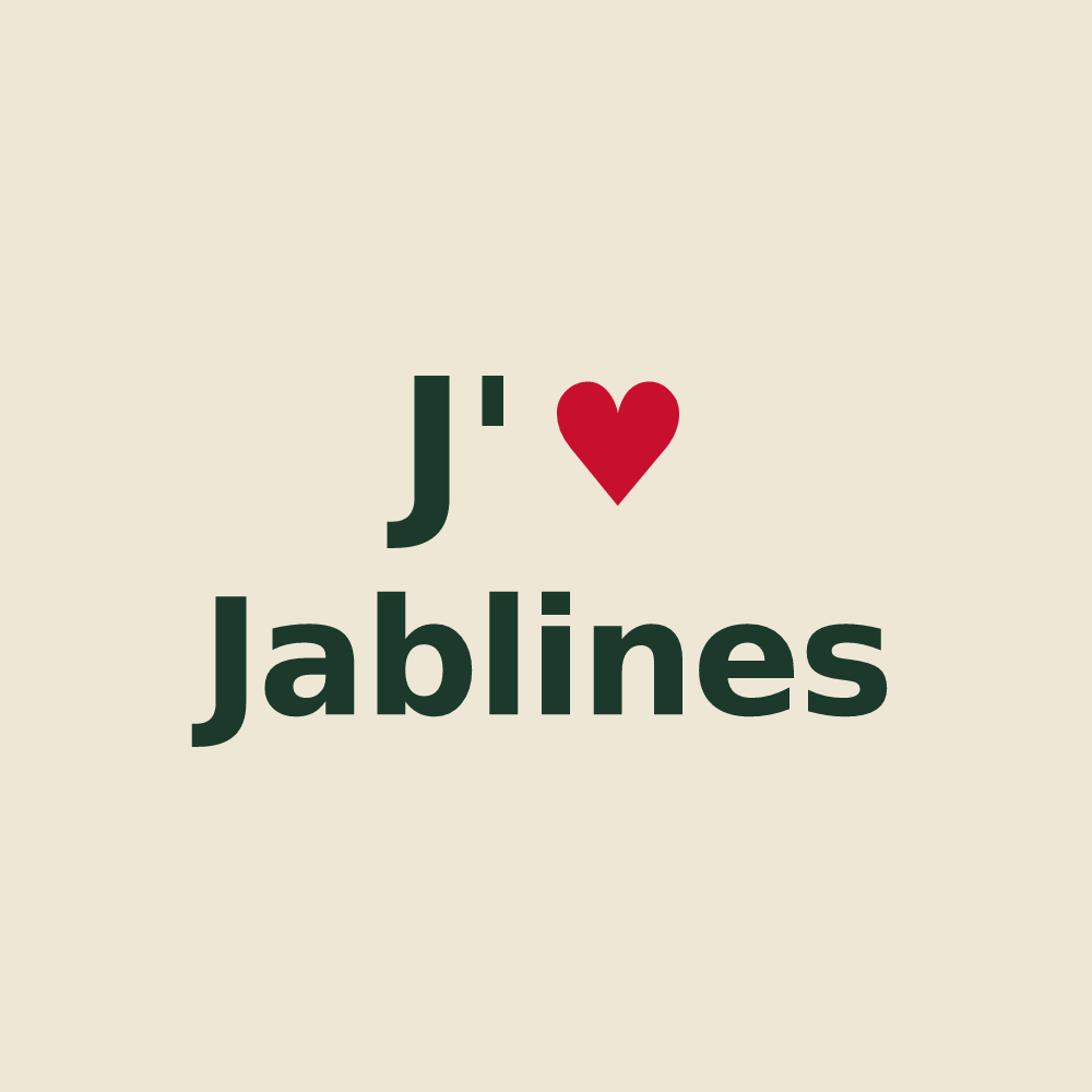 Tote bag personnalisé Jablines — design J'aime Jablines