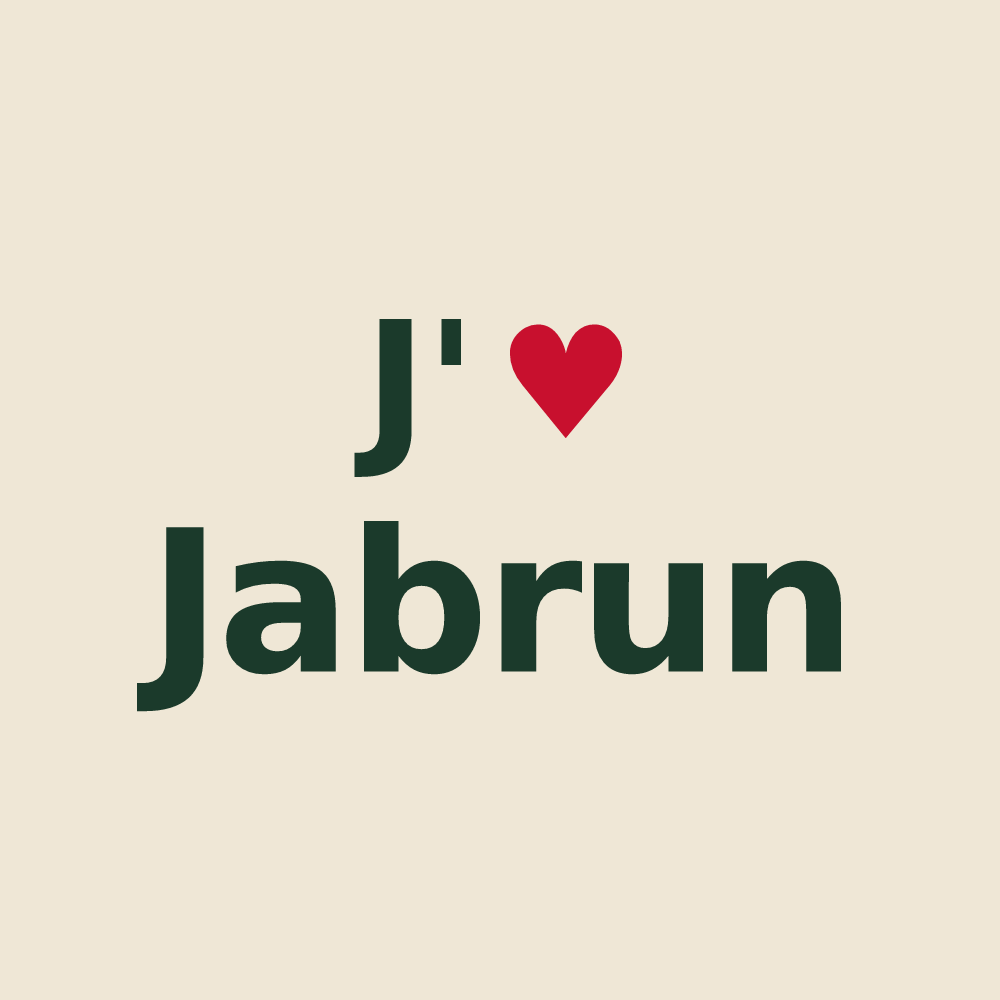 Tote bag personnalisé Jabrun — design J'aime Jabrun