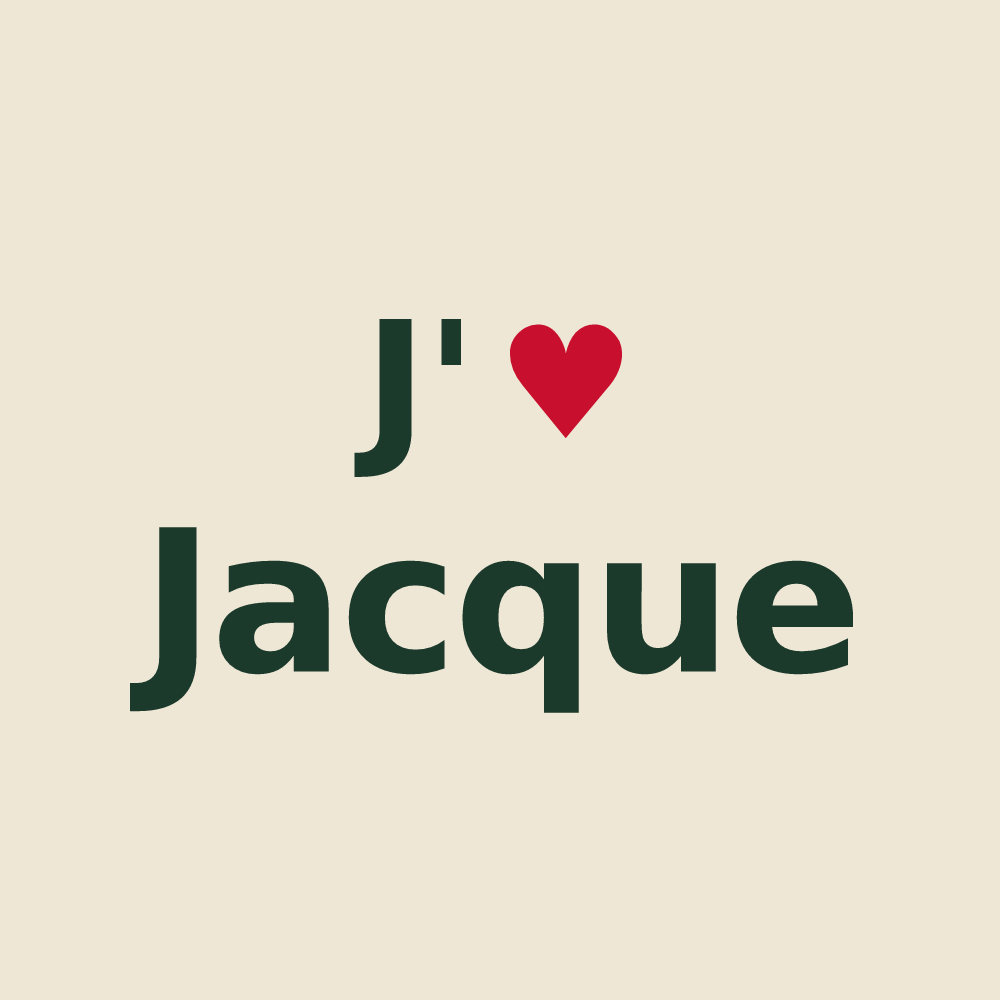 Tote bag personnalisé Jacque — design J'aime Jacque