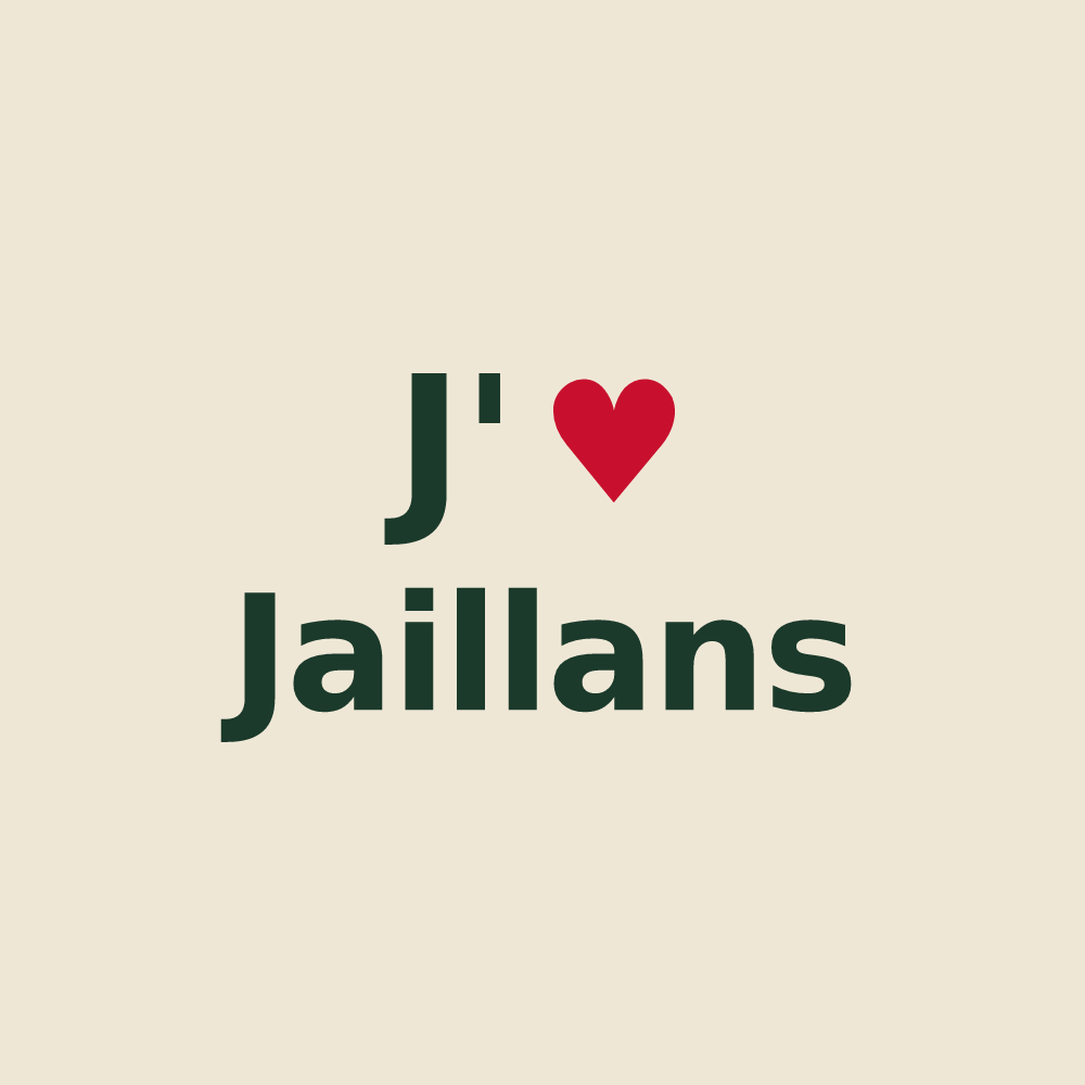 Tote bag personnalisé Jaillans — design J'aime Jaillans