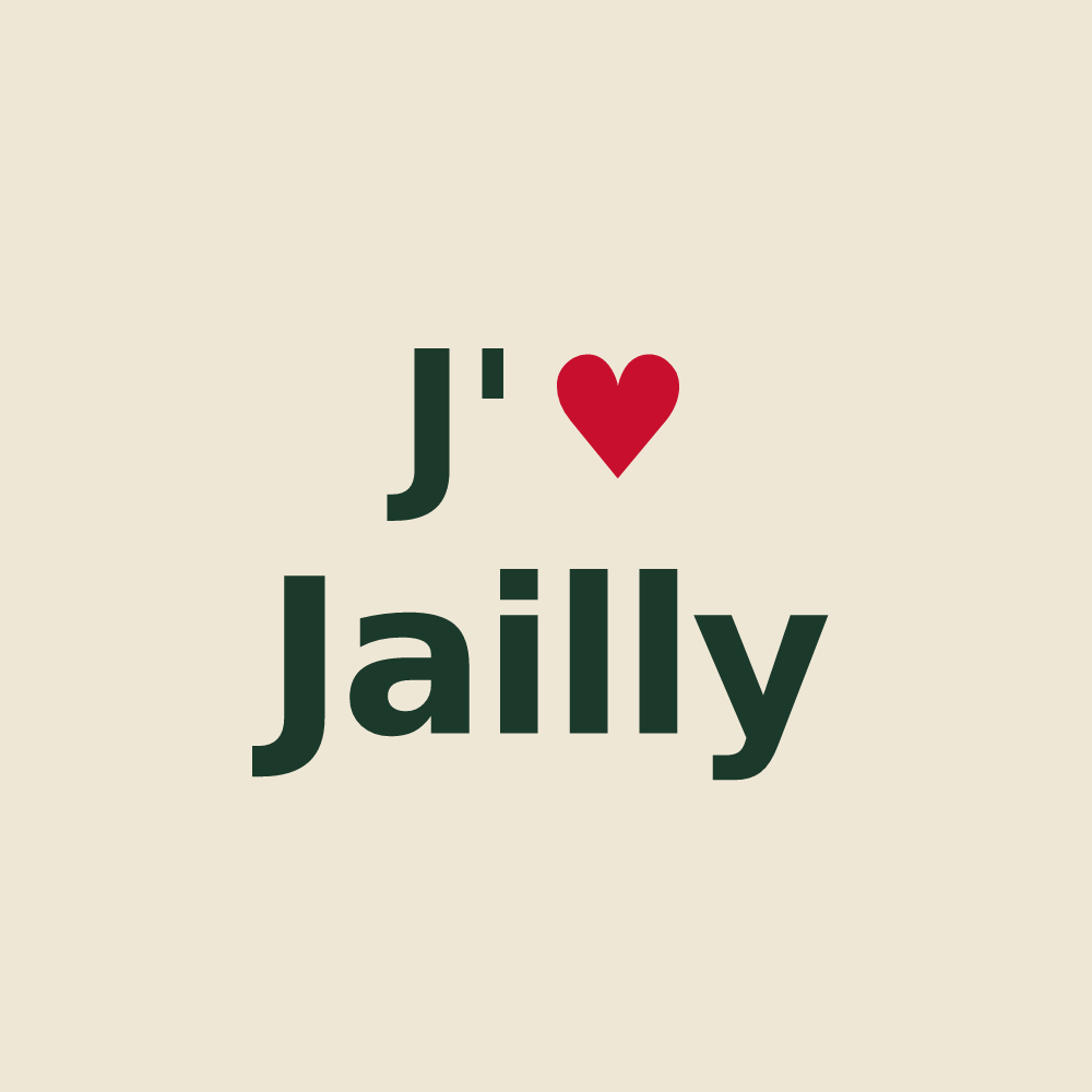 Tote bag personnalisé Jailly — design J'aime Jailly