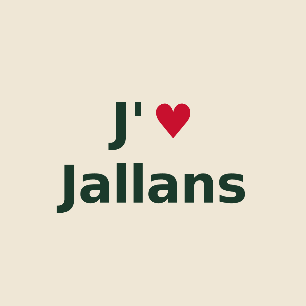 Tote bag personnalisé Jallans — design J'aime Jallans