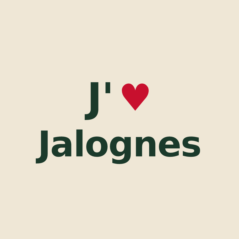 Tote bag personnalisé Jalognes — design J'aime Jalognes