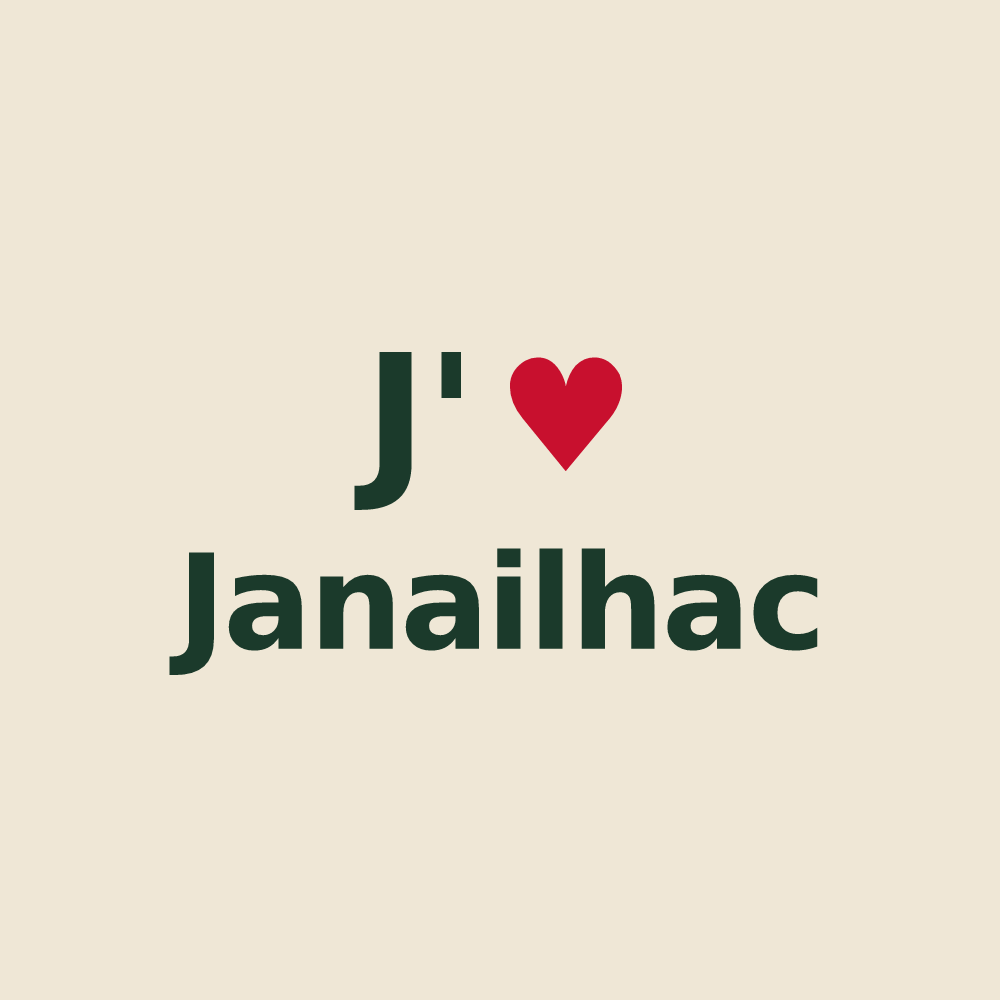 Tote bag personnalisé Janailhac — design J'aime Janailhac