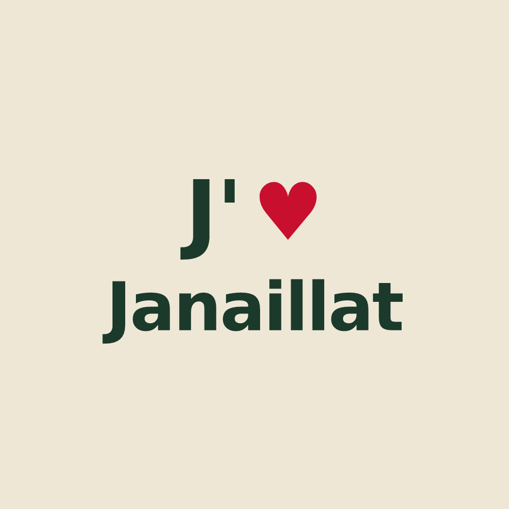 Tote bag personnalisé Janaillat — design J'aime Janaillat