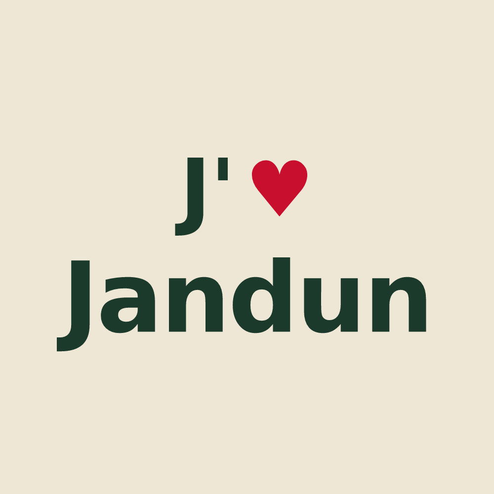 Tote bag personnalisé Jandun — design J'aime Jandun