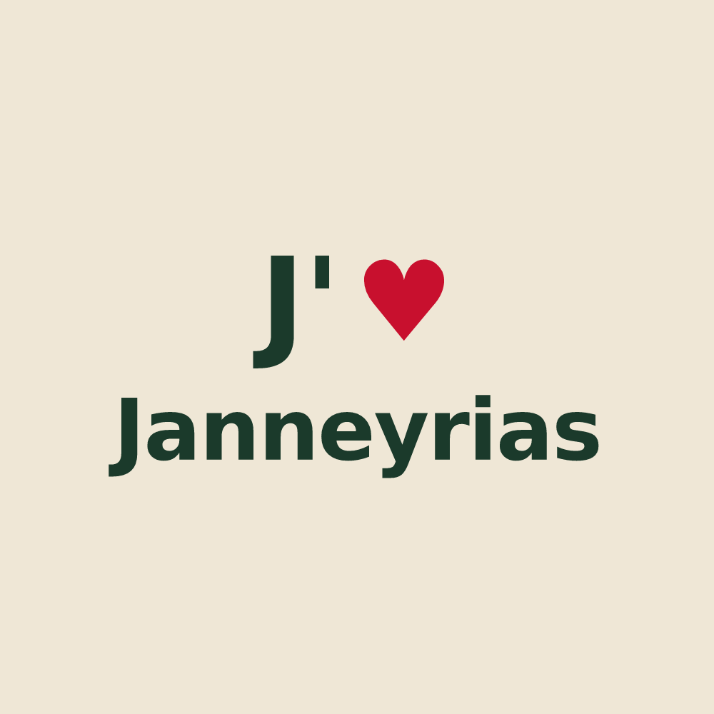 Tote bag personnalisé Janneyrias — design J'aime Janneyrias