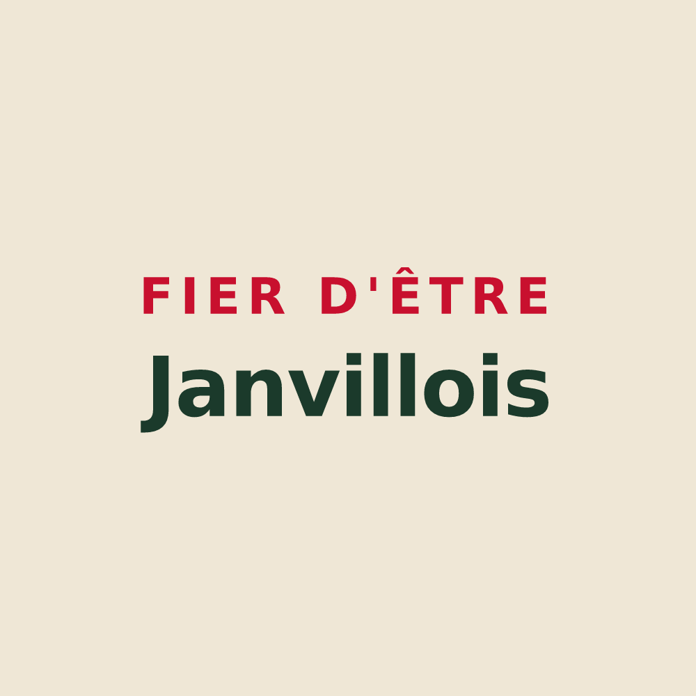 Tote bag « Fier d'être Janvillois » — design pour Janville-sur-Juine