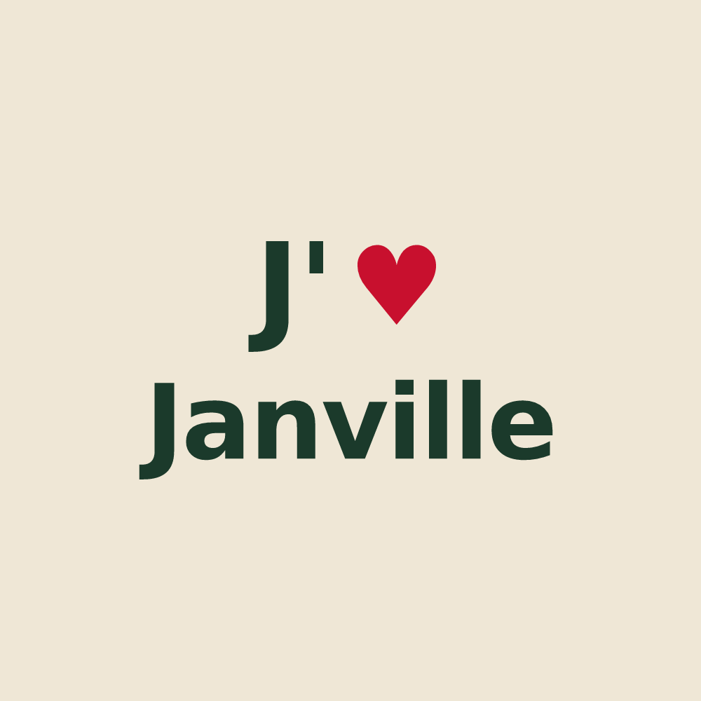 Tote bag personnalisé Janville — design J'aime Janville