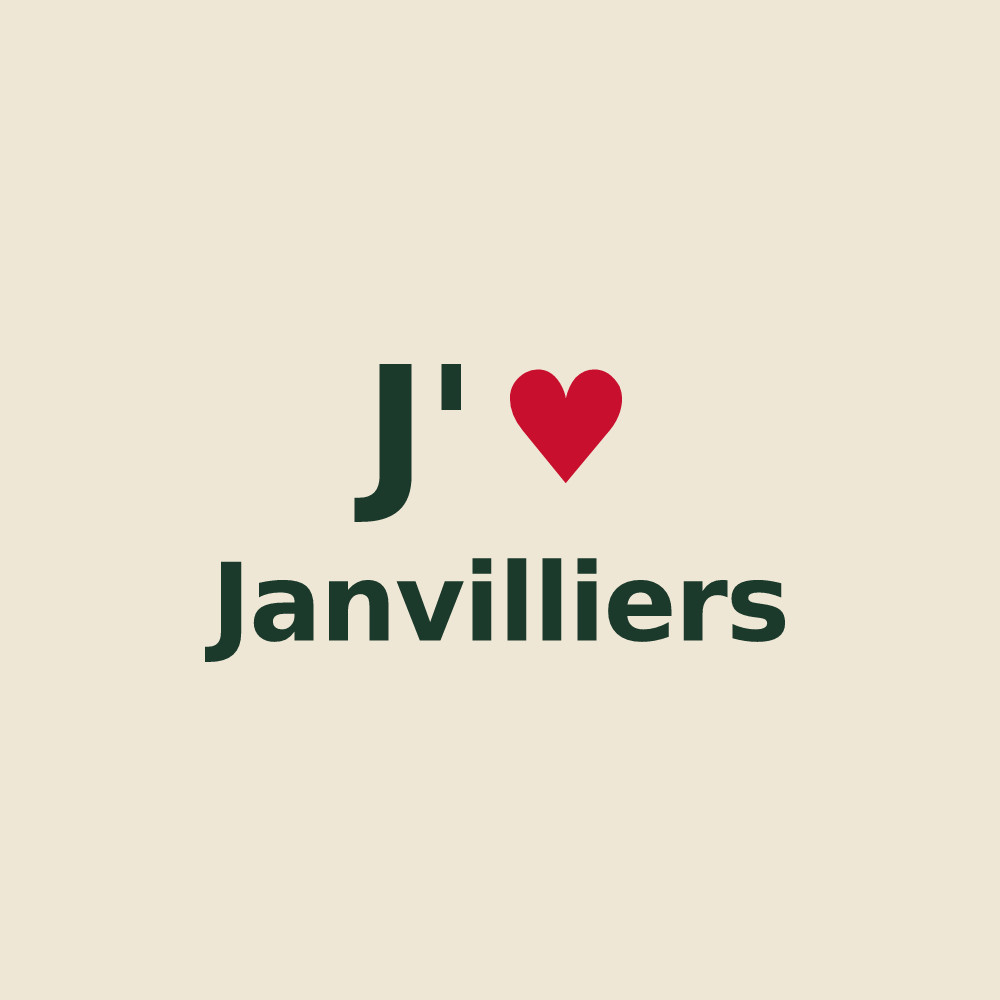 Tote bag personnalisé Janvilliers — design J'aime Janvilliers