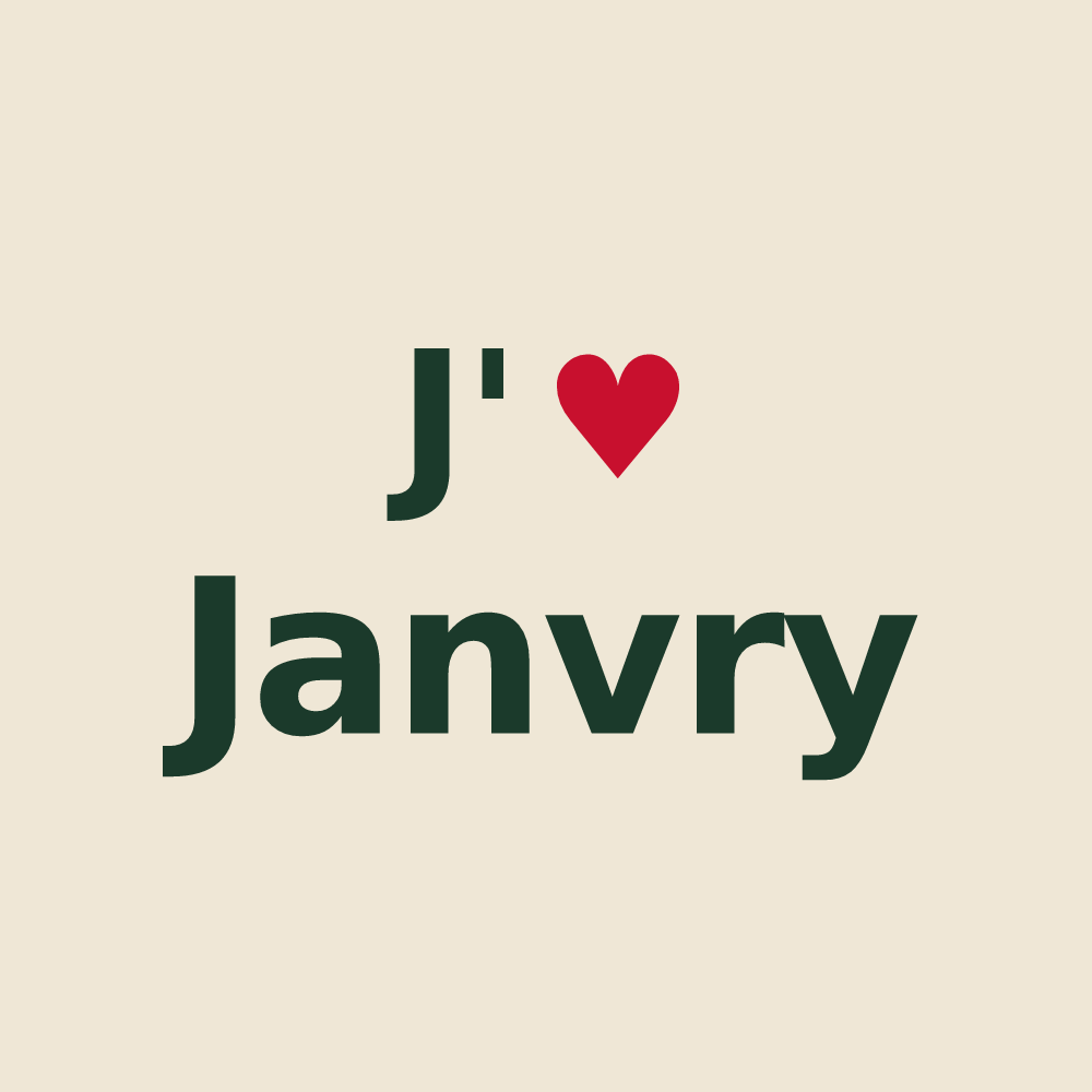Tote bag personnalisé Janvry — design J'aime Janvry