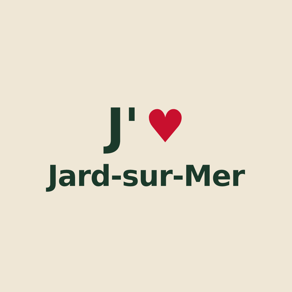 Tote bag personnalisé Jard-sur-Mer — design J'aime Jard-sur-Mer