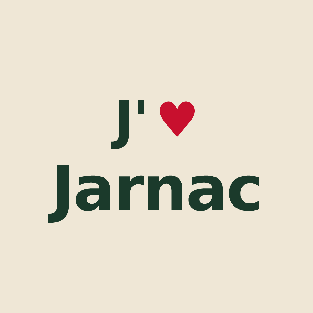 Tote bag personnalisé Jarnac — design J'aime Jarnac