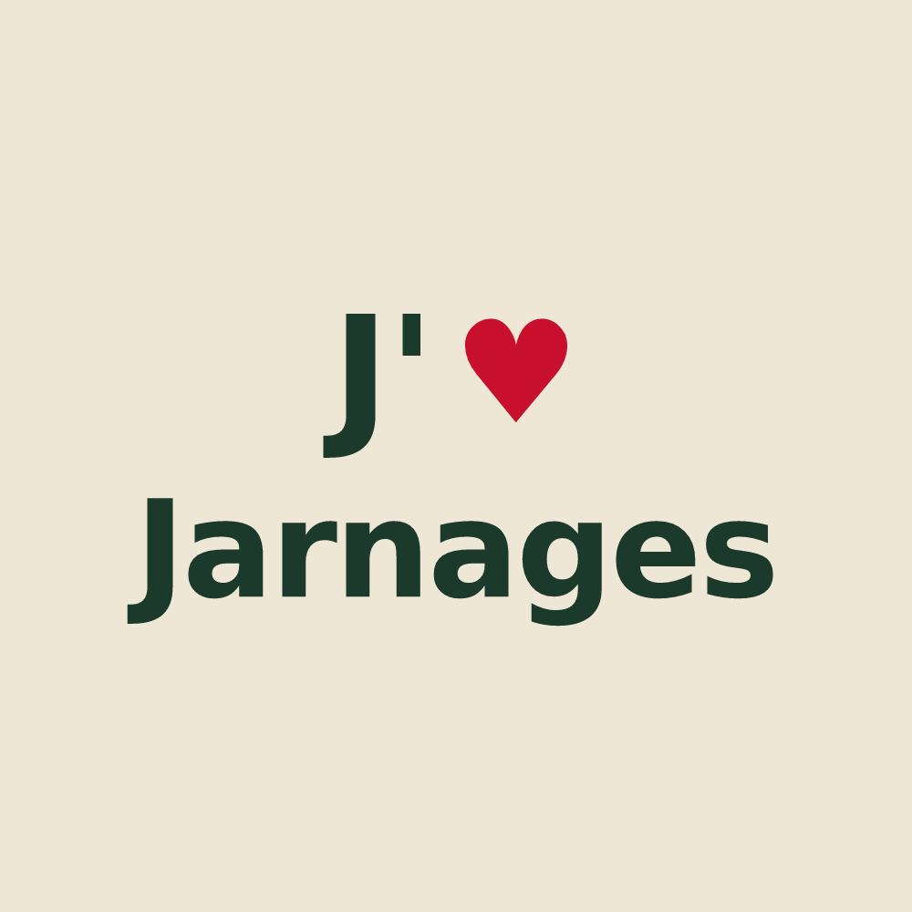 Tote bag personnalisé Jarnages — design J'aime Jarnages