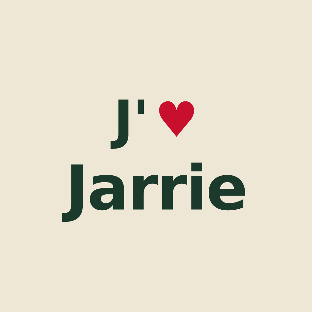 Tote bag personnalisé Jarrie — design J'aime Jarrie