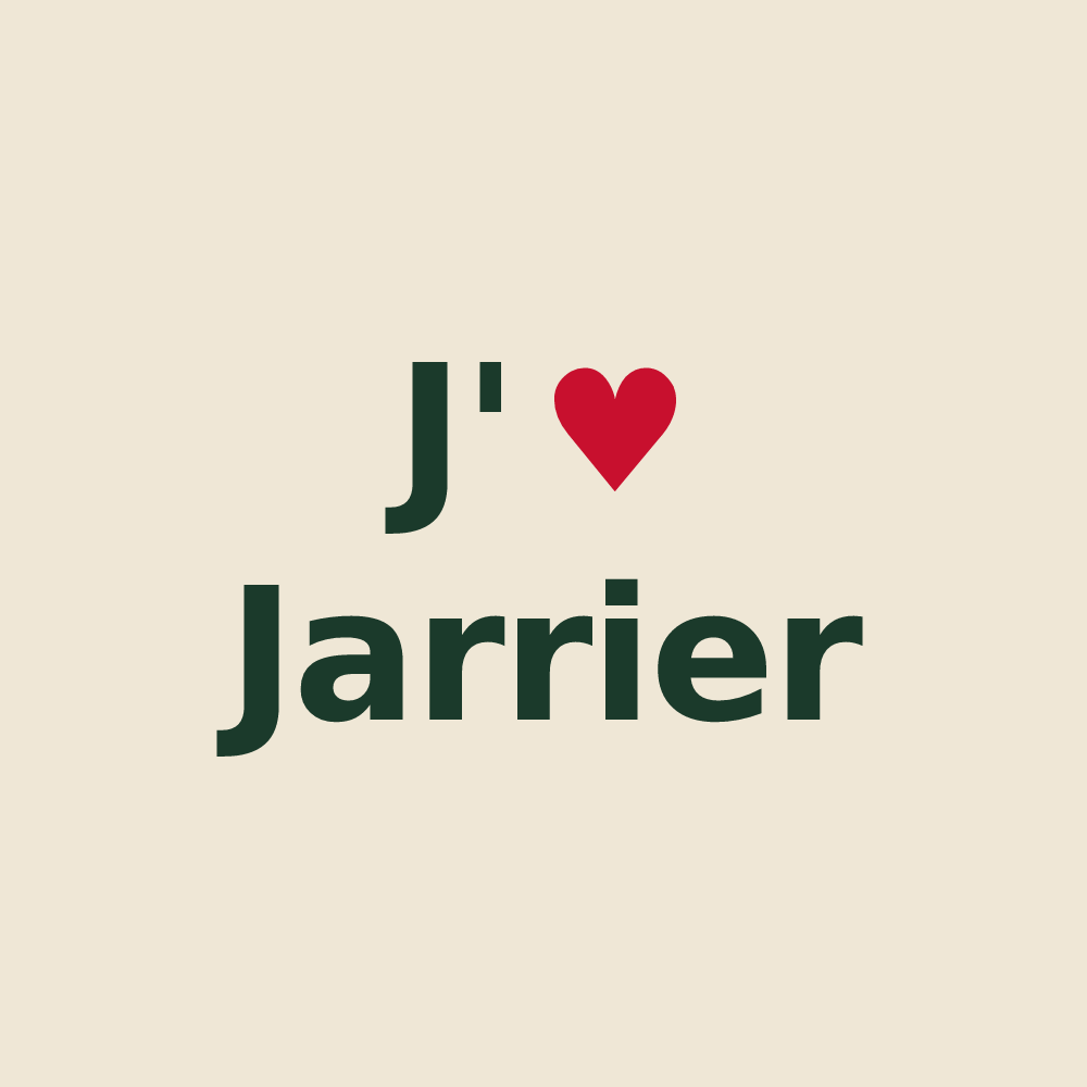 Tote bag personnalisé Jarrier — design J'aime Jarrier