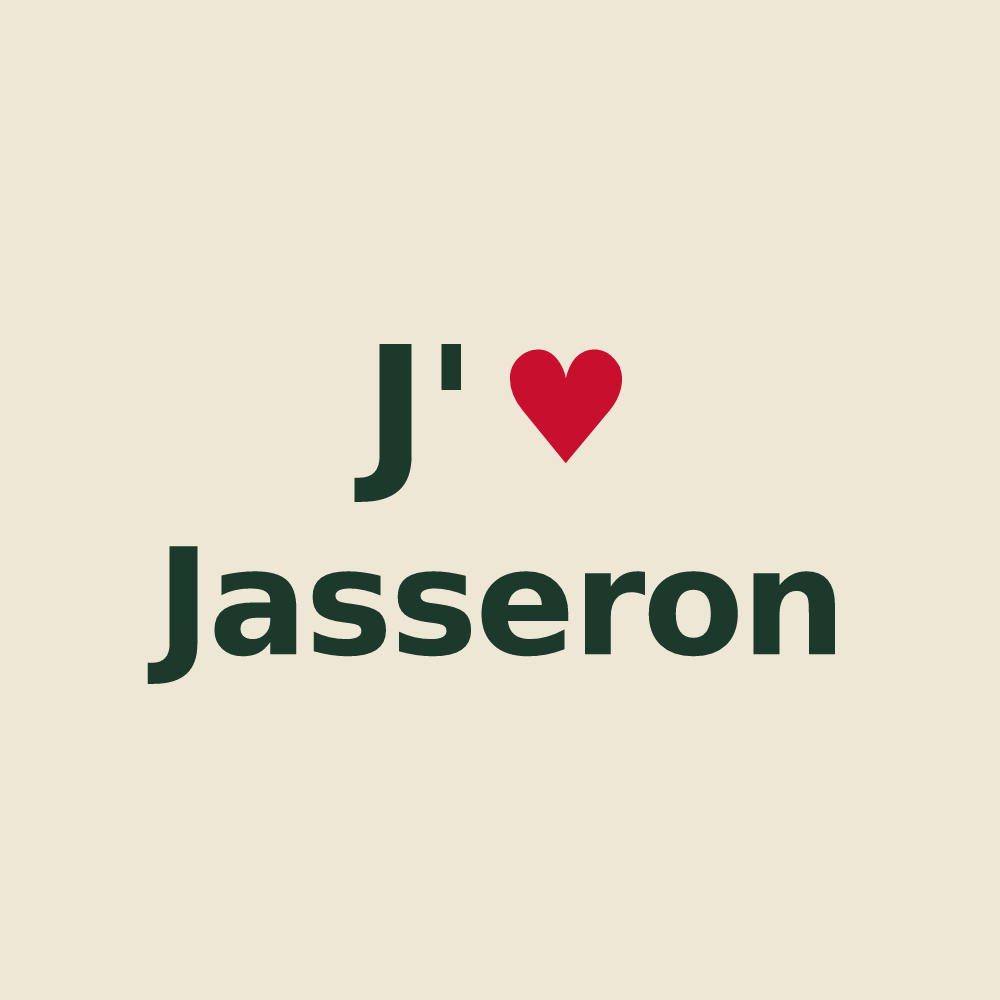 Tote bag personnalisé Jasseron — design J'aime Jasseron