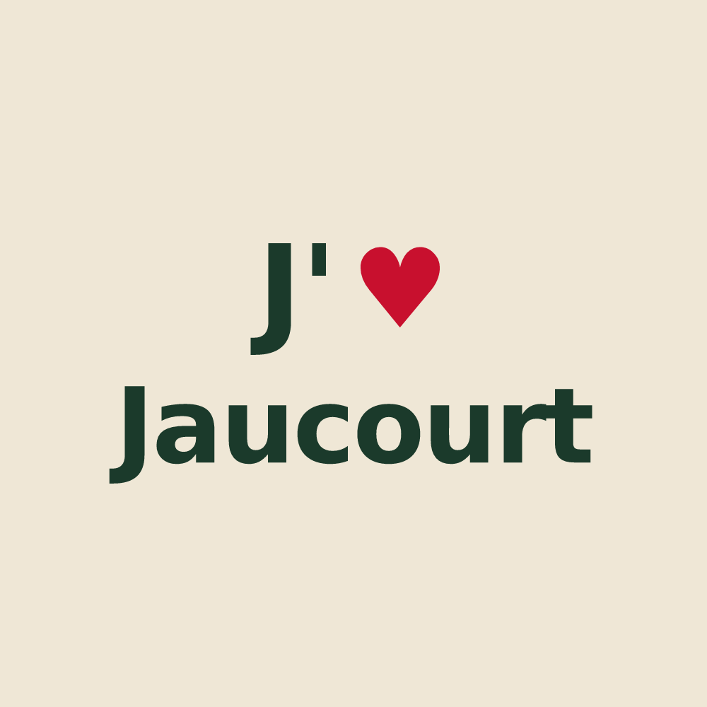 Tote bag personnalisé Jaucourt — design J'aime Jaucourt