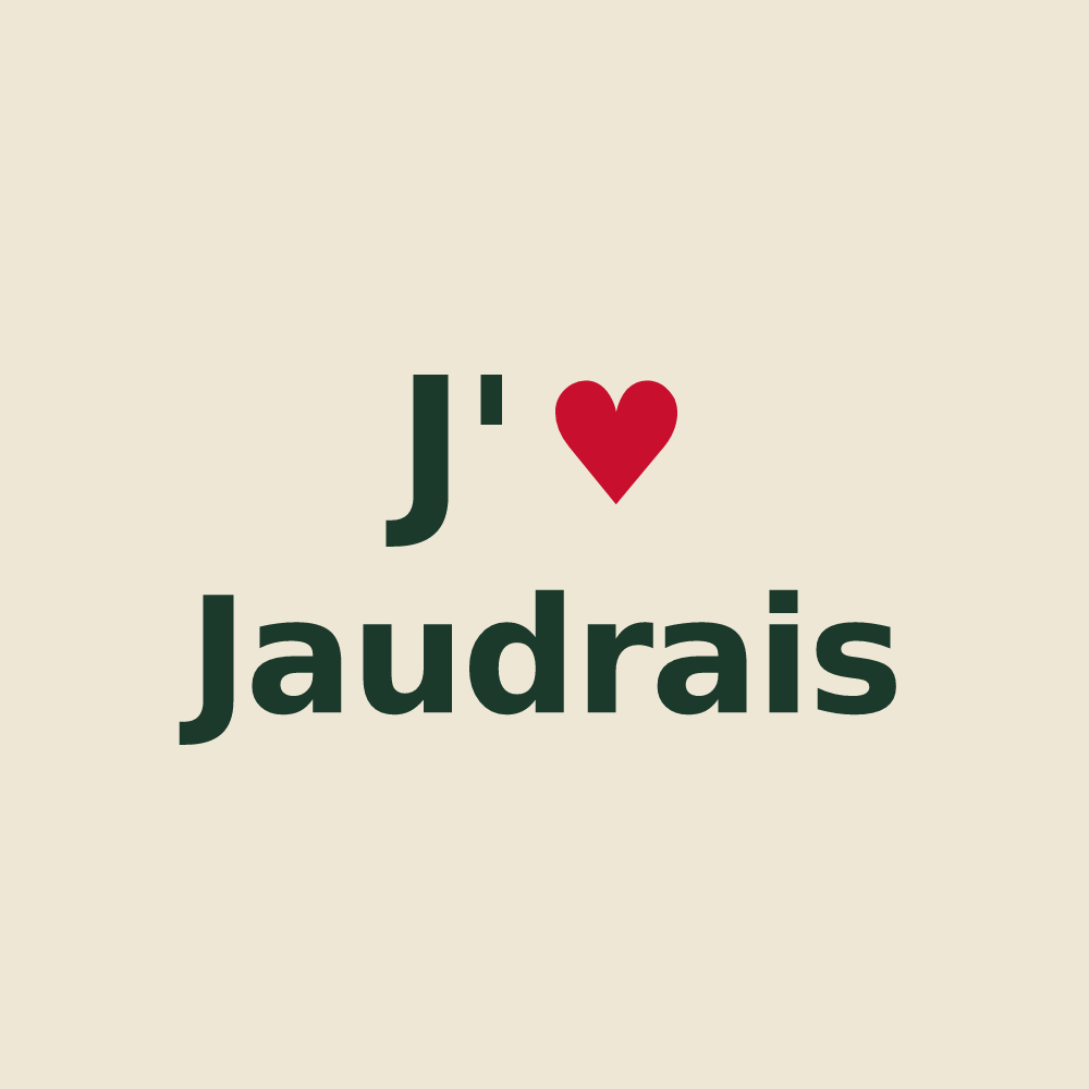 Tote bag personnalisé Jaudrais — design J'aime Jaudrais