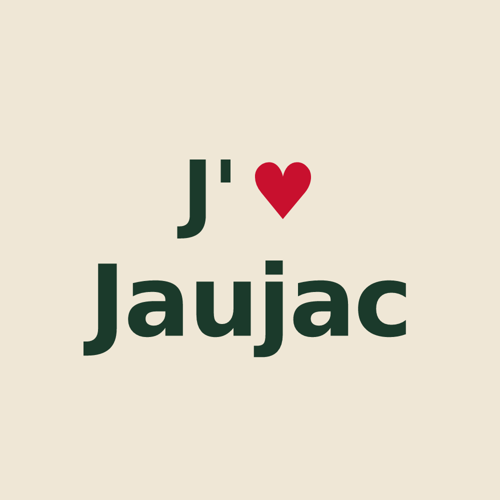 Tote bag personnalisé Jaujac — design J'aime Jaujac