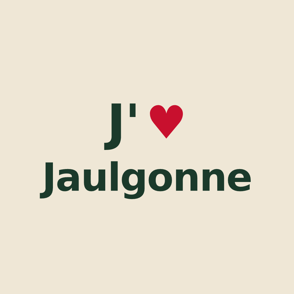 Tote bag personnalisé Jaulgonne — design J'aime Jaulgonne