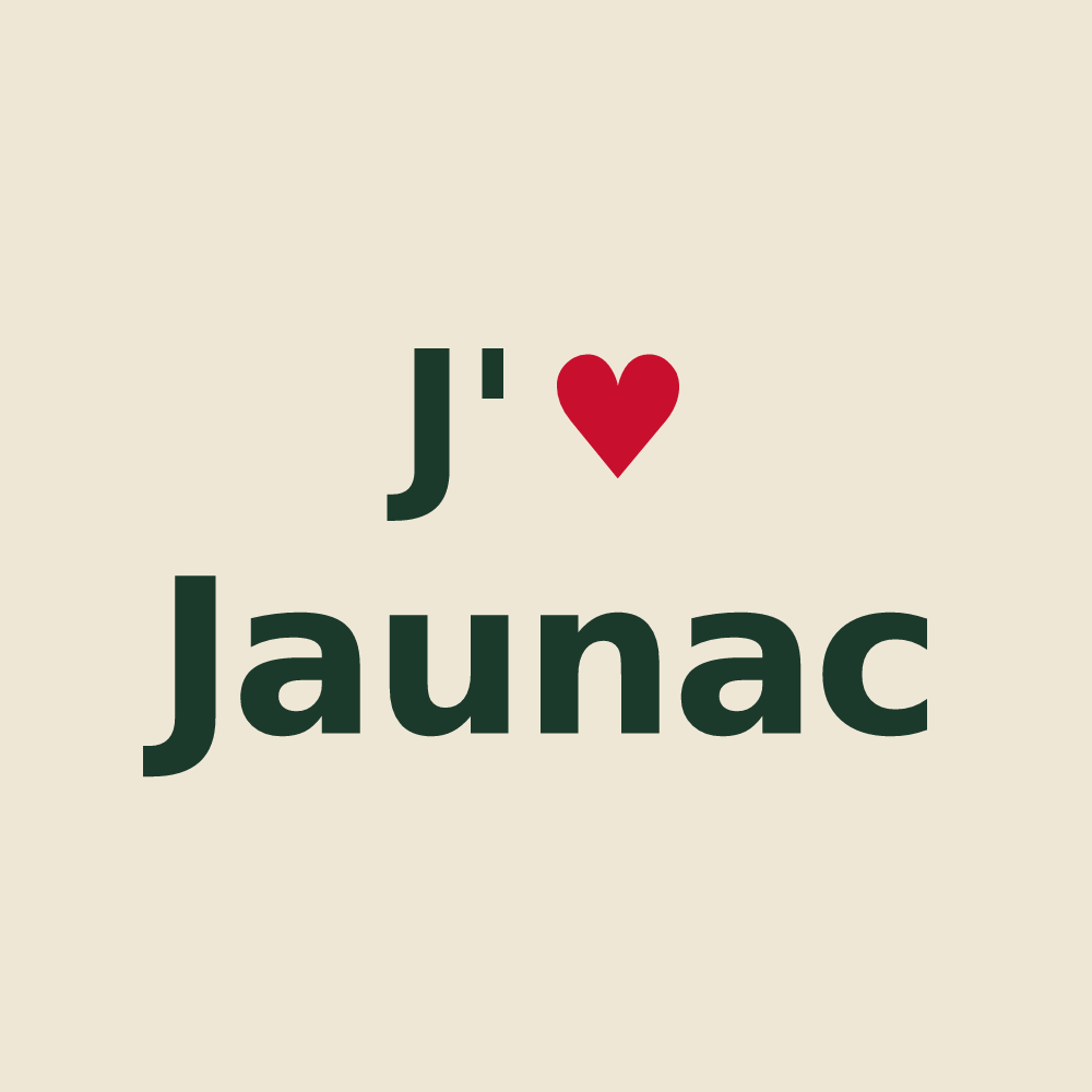 Tote bag personnalisé Jaunac — design J'aime Jaunac