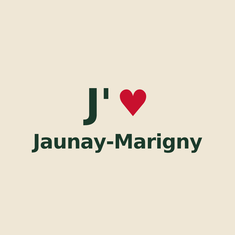 Tote bag personnalisé Jaunay-Marigny — design J'aime Jaunay-Marigny