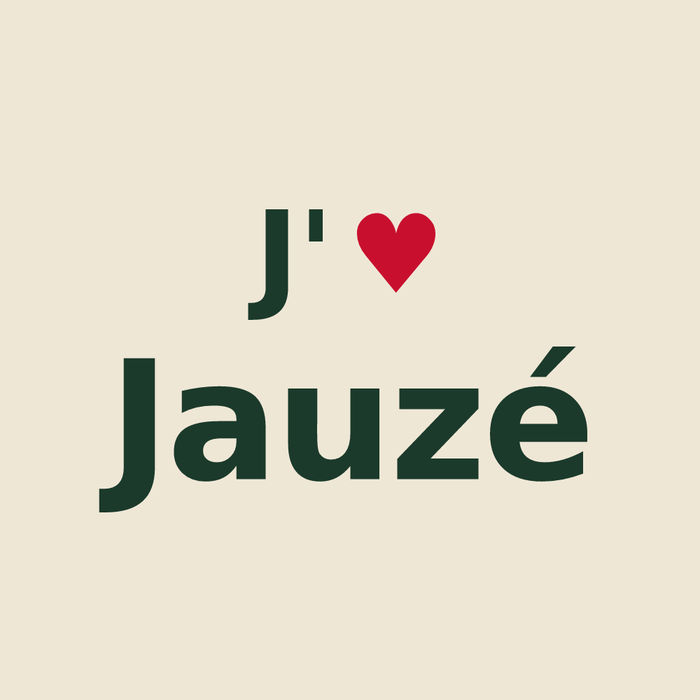 Tote bag personnalisé Jauzé — design J'aime Jauzé