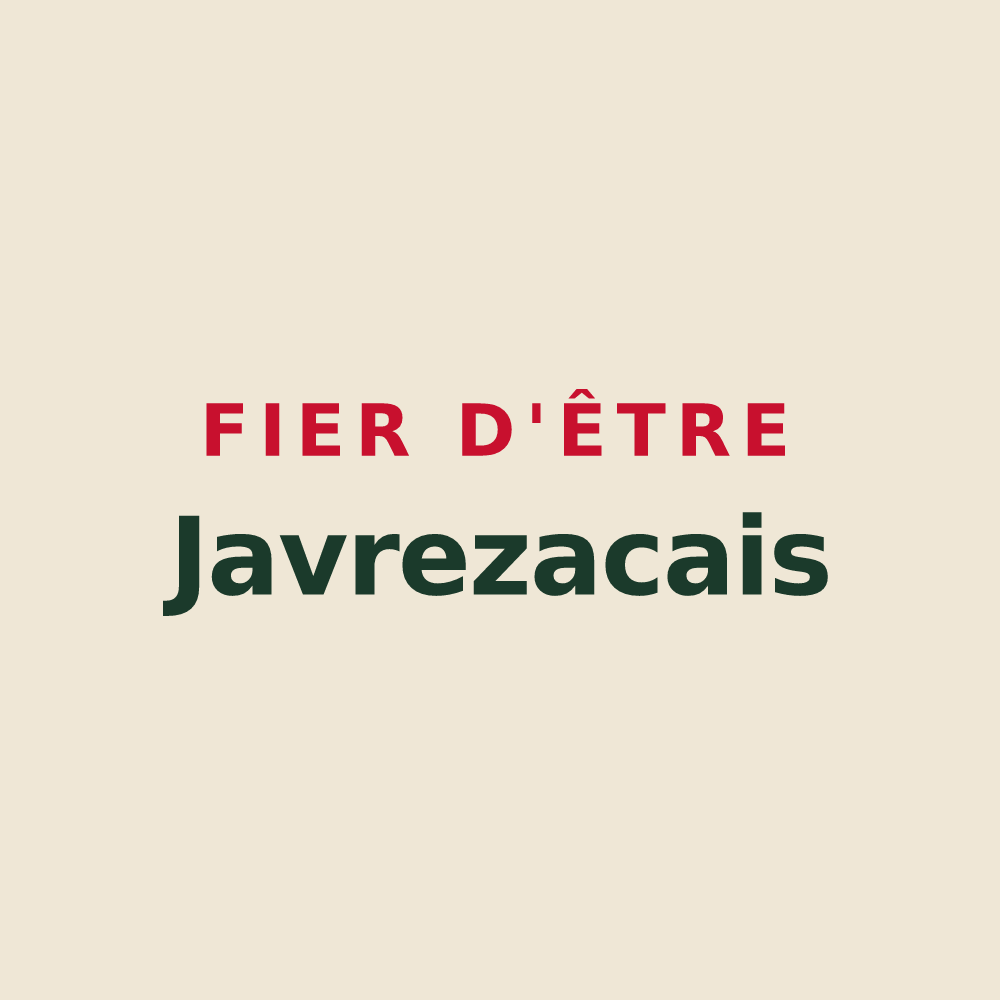 Tote bag « Fier d'être Javrezacais » — design pour Javrezac