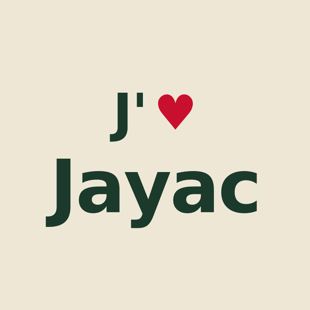 Tote bag personnalisé Jayac — design J'aime Jayac