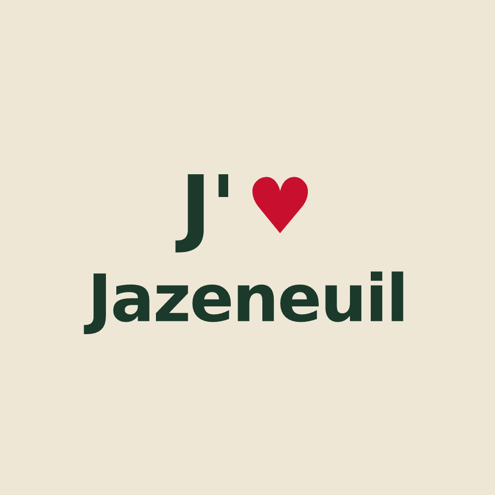 Tote bag personnalisé Jazeneuil — design J'aime Jazeneuil