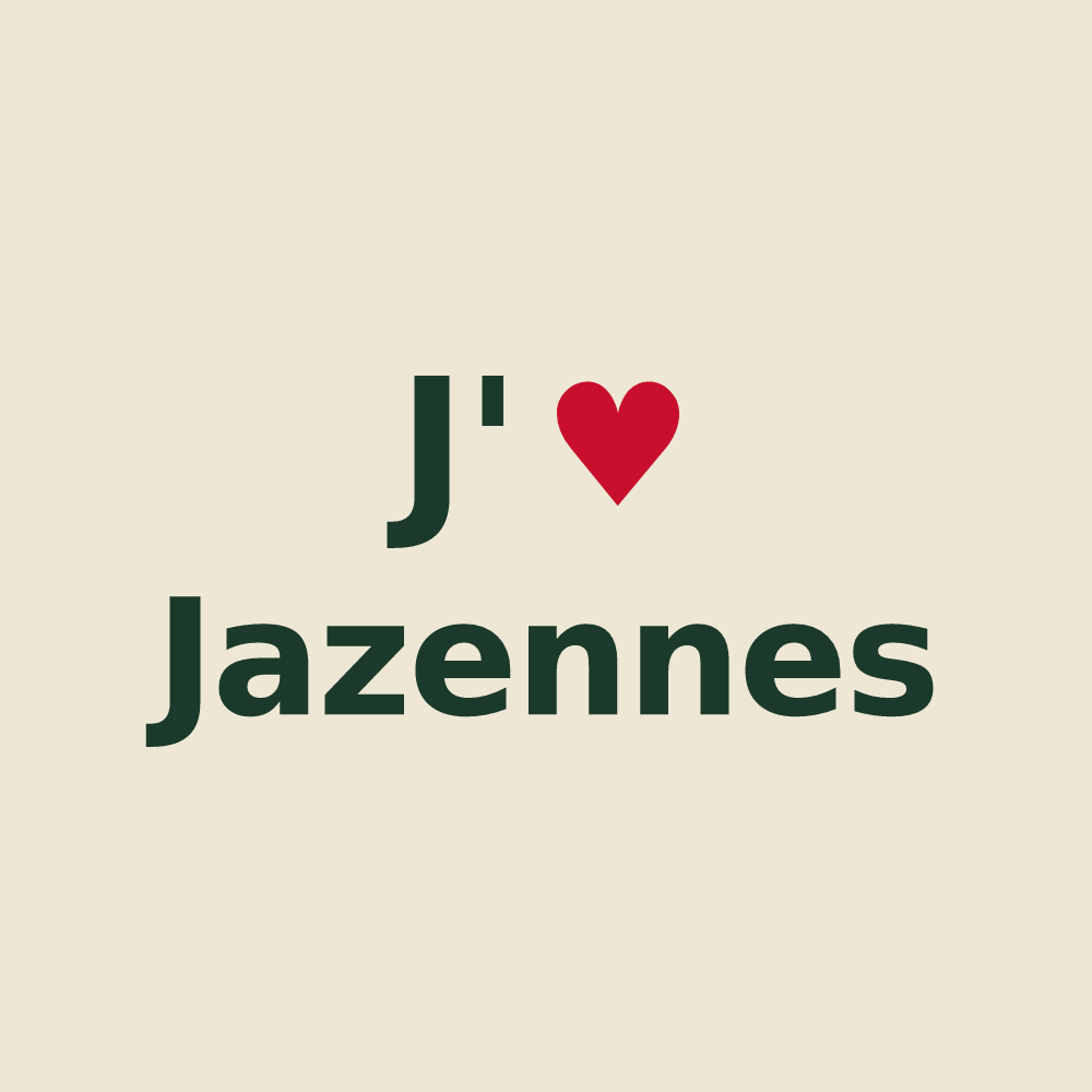 Tote bag personnalisé Jazennes — design J'aime Jazennes