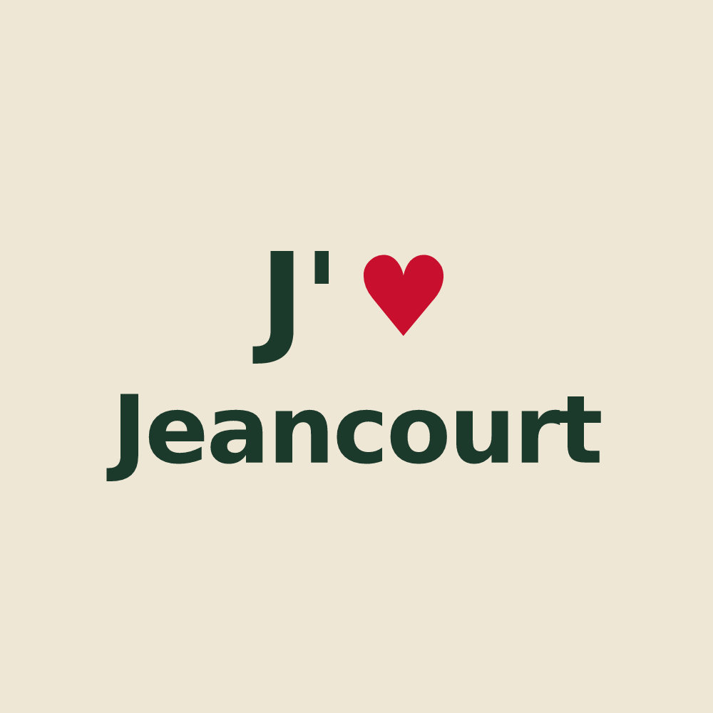 Tote bag personnalisé Jeancourt — design J'aime Jeancourt