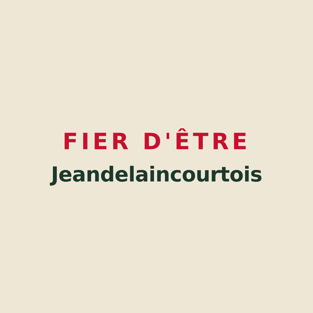 Tote bag « Fier d'être Jeandelaincourtois » — design pour Jeandelaincourt