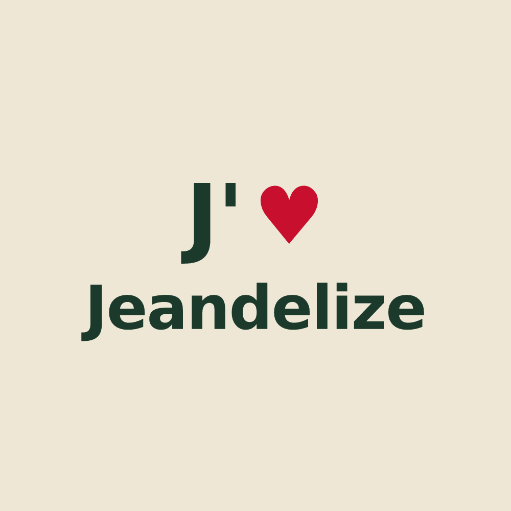Tote bag personnalisé Jeandelize — design J'aime Jeandelize
