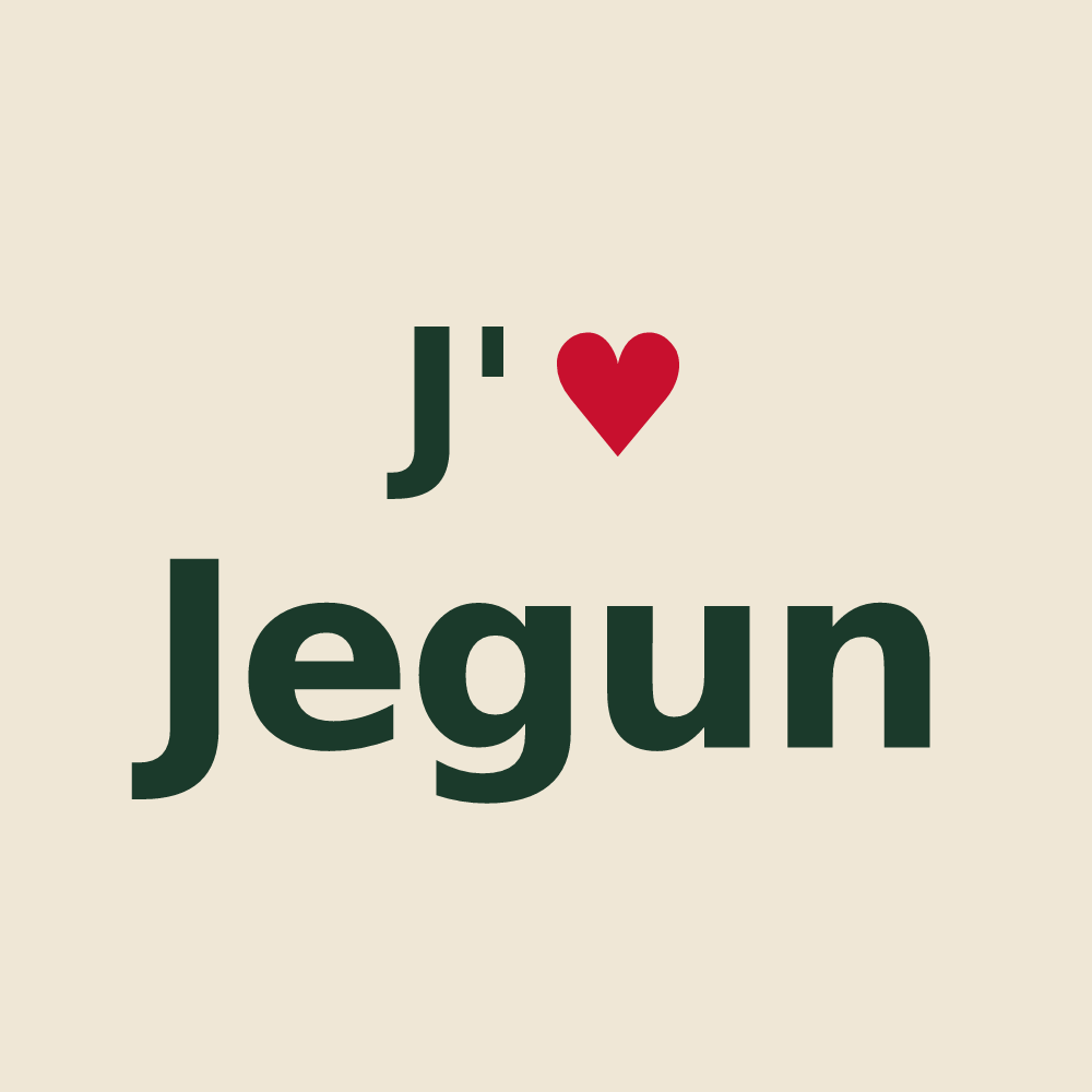 Tote bag personnalisé Jegun — design J'aime Jegun