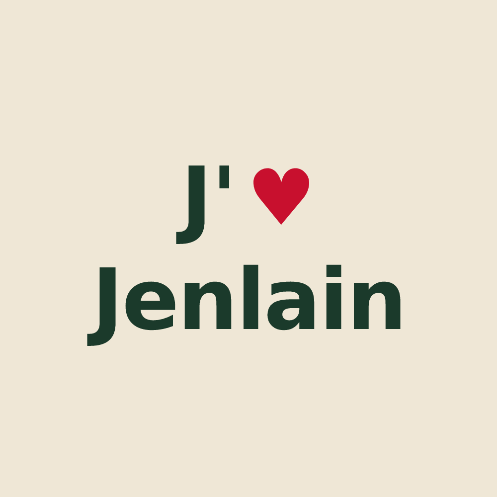 Tote bag personnalisé Jenlain — design J'aime Jenlain